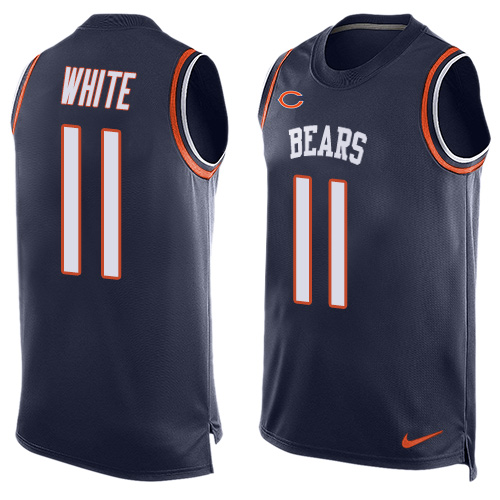 Nike Bears #11 Kevin White Navy Blue Team Color Men's Stitched NFL Limited Tank Top Jersey